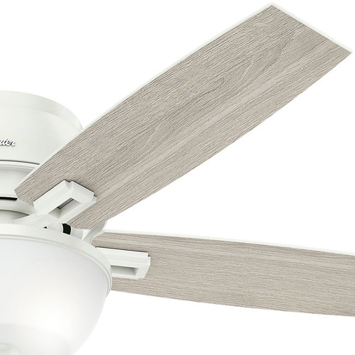 Hunter 53343 52 In Donegan Fresh White Ceiling Fan With Light