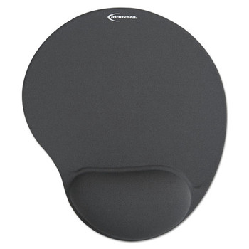 Innovera IVR50449 10-3/8 in. x 8-7/8 in. Nonskid Base Mouse Pad with Gel Wrist Pad - Gray