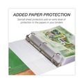 Office Jansan | Samsill 18967 11 in. x 8.5 in. 3 Rings 2 in. Capacity Earth's Choice Plant-Based Round Ring View Binder - White image number 5
