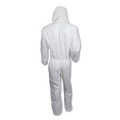 Bib Overalls | Ansell KCC 46112 A30 Elastic-Back and Cuff Hooded Coveralls - Medium, White (25/Carton) image number 2