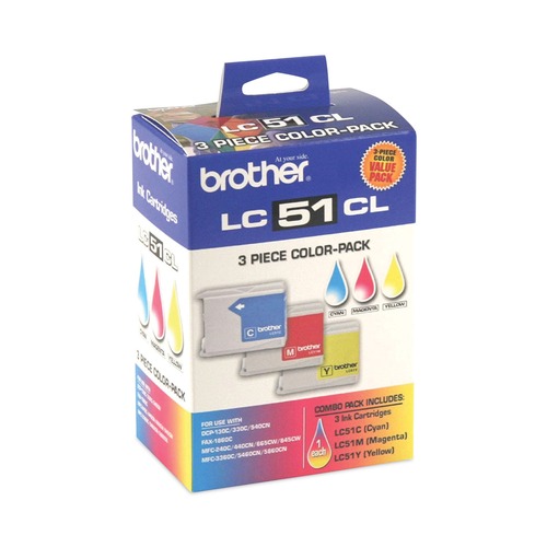 Office Jansan | Brother LC513PKS LC513PKS Innobella 400 Page-Yield Ink - Cyan/Magenta/Yellow (3/Pack) image number 0