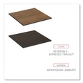 Office Desks & Workstations | Alera ALETTSQ36EW 35.38 in. x 35.38 in. Square Reversible Laminate Table Top - Espresso/Walnut image number 5
