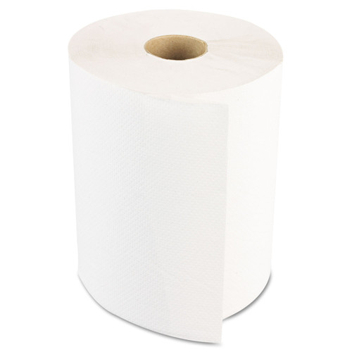 Boardwalk BWK6250 NonPerforated 1-Ply 350 ft. Hardwound Paper Towels - White (12 Rolls/Carton) image number 0