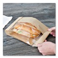 Food Trays, Containers, and Lids | Bagcraft 300094 9.5 in. x 2.75 in. 2.35 mil. Dubl View Sandwich Bags - Natural Brown (500/Carton) image number 2