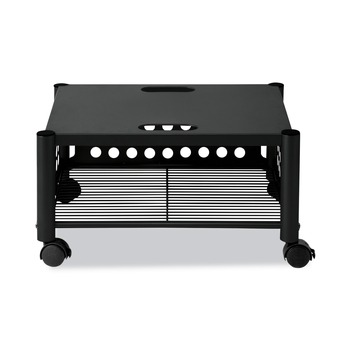 Vertiflex 21.5 in. x 17.88 in. x 11.5 in. 90 lbs. Capacity 2 Shelves Metal Underdesk Machine Stand - Black
