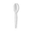  | Dixie TM217 Heavy Mediumweight Plastic Cutlery Teaspoons - White (1000/Carton) image number 1