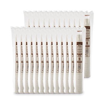 Dart DWTG8W Thermoguard 8 oz. Insulated Paper Hot Cups - White Sustainable Forest Design (1000/Carton)