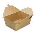 Food Trays, Containers, and Lids | GEN KS10123 Reclosable 110 oz. Paper Take-Out Box - Kraft (160/Carton) image number 2