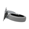 Jobsite Accessories | Rubbermaid Commercial FG1011L20000 4 in. Wheel Swivel Mount Plate Non-Marking Plate Casters - Black/Gray/Silver image number 4