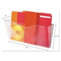Office Jansan | Deflecto 63101 15 in. x 4 in. x 6.63 in. Euro-Style DocuPocket Landscape Wall File - Larger Files/Tabloid Size, Clear image number 3