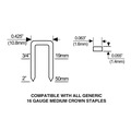 Pneumatic Crown Staplers | Estwing ESS50 16 Gauge 2 in. Medium Crown Construction Stapler with Bag image number 8