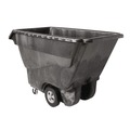 Trash Cans | Rubbermaid Commercial FG9T1500BLA 1250 lbs. Capacity Rectangular Structural Foam Tilt Truck - Black image number 0