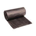 Trash Bags | Boardwalk V8046EKKR01 45 Gallon 19 microns 40 in. x 46 in. High-Density Can Liners - Black (25 Bag/Roll, 6 Roll/Carton) image number 0