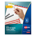  | Avery 11999 Index Maker 8-Tab Letter-Size Print and Apply Label Unpunched Dividers - Clear (25-Set/Box) image number 0