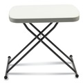 Folding Tables | Alera 65604 25.6 in. x 17.7 in. x 19 in. to 28 in. Rectangular Height-Adjustable Personal Folding Table - White Top/Dark Gray Legs image number 3