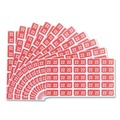 Labels | Smead 67922 0.5 in. x 1 in. Yearly End Tab 22 File Folder Labels - Pink (250/Pack) image number 0
