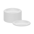 Bowls and Plates | Pactiv Corp. 0TK100060000 Placesetter Deluxe 6 in. Laminated Foam Dinner Plates - White (1000/Carton) image number 2