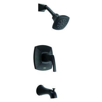 Gerber D502018BSTC Vaughn 1 Handle 2.0 GPM Tub & Shower Trim Kit with Treysta Cartridge (Satin Black)