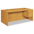Office Jansan | HON H10585R.CC 10500 Series 72 in. x 36 in. x 29.5 in. L-Workstation Right Pedestal Desk with 3/4 Height Pedestal - Harvest image number 0