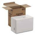 Paper & Dispensers | Georgia Pacific Professional 56701 11.63 in. x 6.63 in. x 8.13 in. Space Saver Steel Singlefold Towel Dispenser - White image number 0