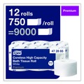 Tissues | Tork 472885 2-Ply Coreless High Capacity Bath Tissue - White (12/Carton) image number 2