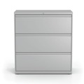  | Alera 25490 36 in. x 18.63 in. x 40.25 in. 3 Legal/Letter/A4/A5 Size Lateral File Drawers - Light Gray image number 2