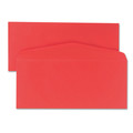 Office Jansan | Quality Park QUA11134 4.13 in. x 9.5 in. #10, Commercial Flap, Gummed Closure, Colored Envelope - Red (25/Pack) image number 3