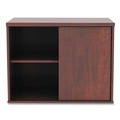 Office Filing Cabinets & Shelves | Alera ALELS593020MC Open Office Desk Series 29.5w x 19.13d x 22.78h Low Storage Cabinet Credenza - Medium Cherry image number 2