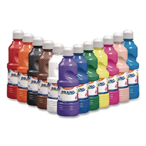 Painting | Prang X21696 16 oz. Bottle Ready-to-Use Tempera Paint - 12 Assorted Colors (12/Pack) image number 0