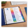Office Jansan | Avery 11196 Ready Index 11 in. x 8.5 in. 12-Tab Traditional Color Customizable TOC 1 to 12 Tab Dividers - Multicolor (6/Pack) image number 2