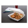 Food Trays, Containers, and Lids | Dart 85HT3R 8.38 in. x 7.78 in. x 3.25 in. 3-Compartment Foam Hinged Lid Containers (200/Carton) image number 5