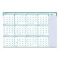 Office Jansan | House of Doolittle 392 12-Month (Jan to Dec): 2026 24 in. x 37 in. Express Track Recycled Reversible/Erasable Yearly Wall Calendar - White/Teal Sheets image number 2