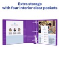 Binders & Binding Supplies | Avery 79777 3 One Touch EZD Rings 2 in. Capacity 11 in. x 8.5 in. Heavy-Duty View Binder with DuraHinge - Purple (6/Carton) image number 5