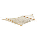 Outdoor Living | Bliss Hammock BH-410 450 lbs. Capacity 60 in. Cotton Rope Hammock with Spreader Bar - Natural image number 0