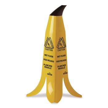 Nexstep Commercial Products Banana Safety Sign, 13 x 12 x 24, Yellow/Black