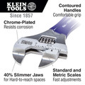 Adjustable Wrenches | Klein Tools D86932 4 in. Slim Jaw Adjustable Wrench image number 1