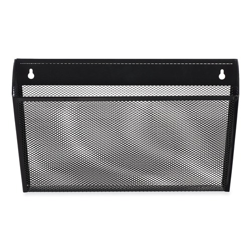 Universal UNV20026 Metal Mesh 1-Pocket Letter 14-1/8 in. x 3-3/8 in. x 8-1/8 in. Wall File - Black image number 0