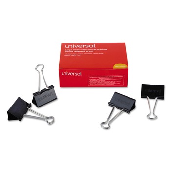 Universal Binder Clips - Large, Black (1 Dozen)
