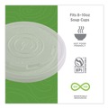Food Trays, Containers, and Lids | Eco-Products EP-ECOLID-SPS 8 oz. World Art PLA-Laminated Soup Container Lids - Translucent (1000/Carton) image number 4
