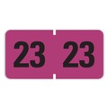 Labels | Smead 68323 0.75 in. x 1.5 in. 23 Yearly End Tab File Folder Labels - Purple (1-Roll) image number 0