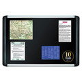  | MasterVision MVI210301 MVI Series 96 in. x 48 in. Soft-Touch Bulletin Board - Black/Silver image number 1