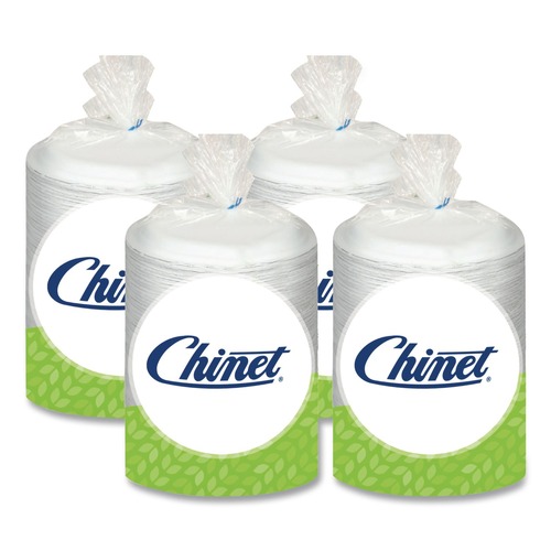Labor Day Sale! Save $30 off $199! | Chinet 81209 9 in. Heavyweight Plastic Plates - White (125/Pack, 4 Packs/Carton) image number 0