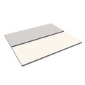  | Alera ALETT7230WG 71.5 in. W x 29.5 in. D Rectangular Reversible Laminate Table Top - White/Gray image number 0