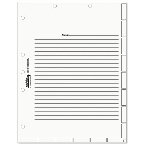  | Tabbies TAB54520 11 in. x 8.5 in. Medical Chart Index Divider Sheets - White (400/Box) image number 0