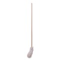 Mops | Boardwalk BWK120C Handle/Deck Mops with No. 20 Head and 54 in. Handle - White Cotton Head/Natural Wood Handle (6/Carton) image number 2