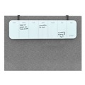 White Boards | U Brands 3688U00-01 20 x 5.5 Undated One-Week Cubicle Glass Dry Erase Board - White Surface image number 2