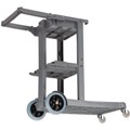 Cleaning Carts | Boardwalk JC1945SBWK23 19 in. x 45 in. x 39 in. 4 Shelves 1 Bin Plastic Janitor's Cart - Gray image number 3