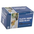 Office Jansan | AmerCareRoyal RP147BK 6 in. Plastic Sword Picks - Black (10000/Carton) image number 2