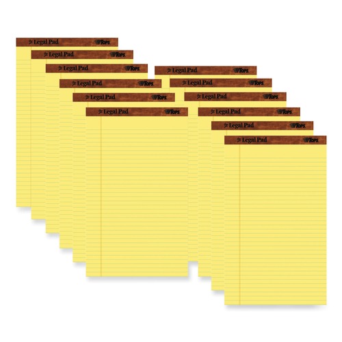 Office Jansan | TOPS 7572 The Legal Pad 8.5 in. x 14 in. Ruled Perforated Pads - Wide/Legal, Canary Yellow (1-Dozen) image number 0