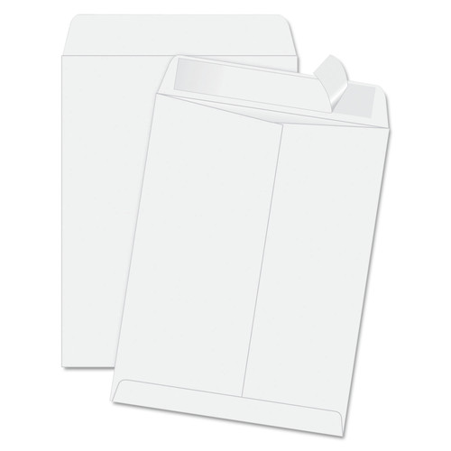 Office Jansan | Quality Park QUA44834 11.5 in. x 14.5 in. #14 1/2 Cheese Blade Flap Redi-Strip Catalog Envelope - White (100/Box) image number 0